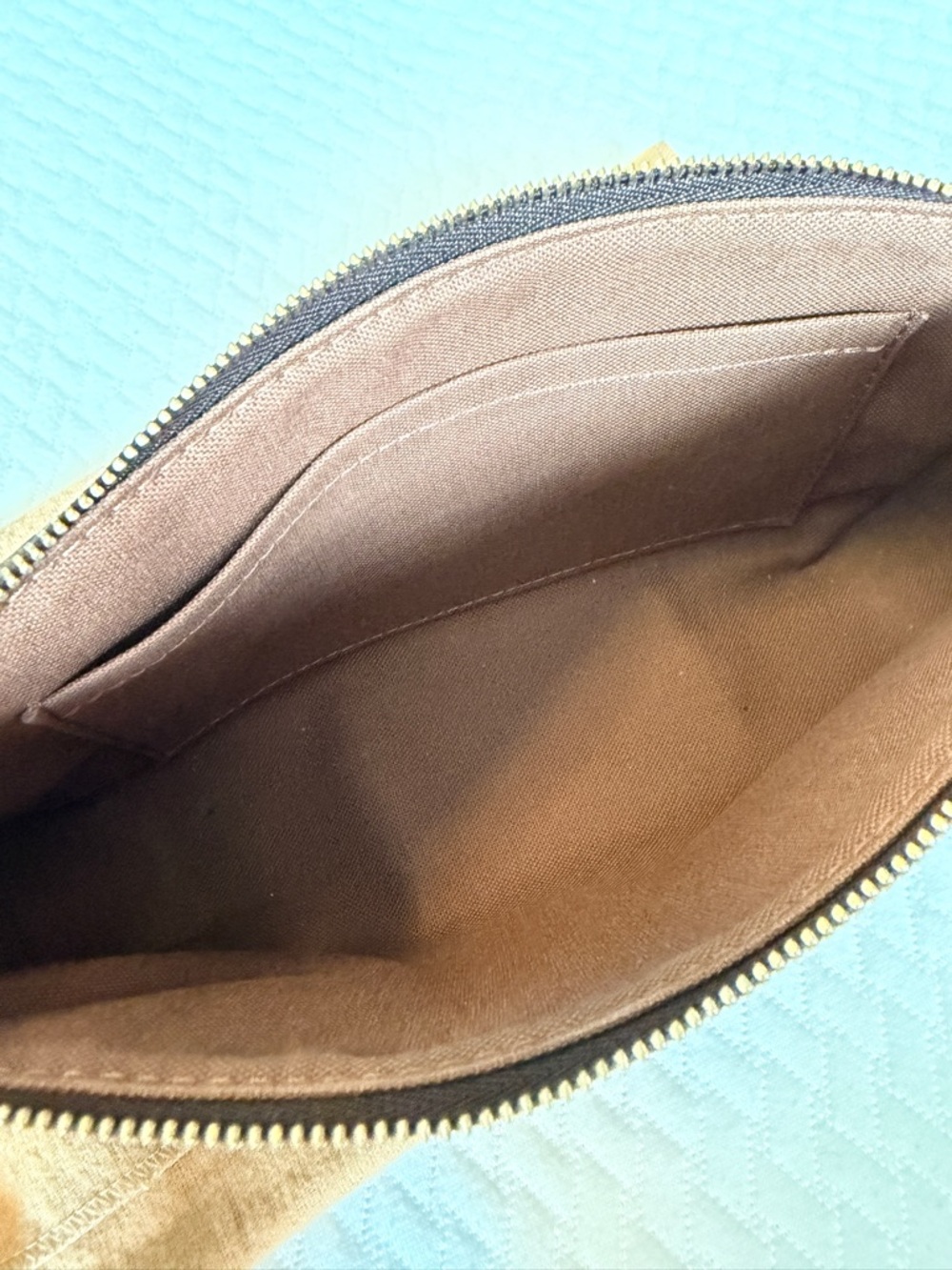 Louis Vuitton Monogram Canvas Mini Pochette in Brown and Tan - Picture 12 of 16
